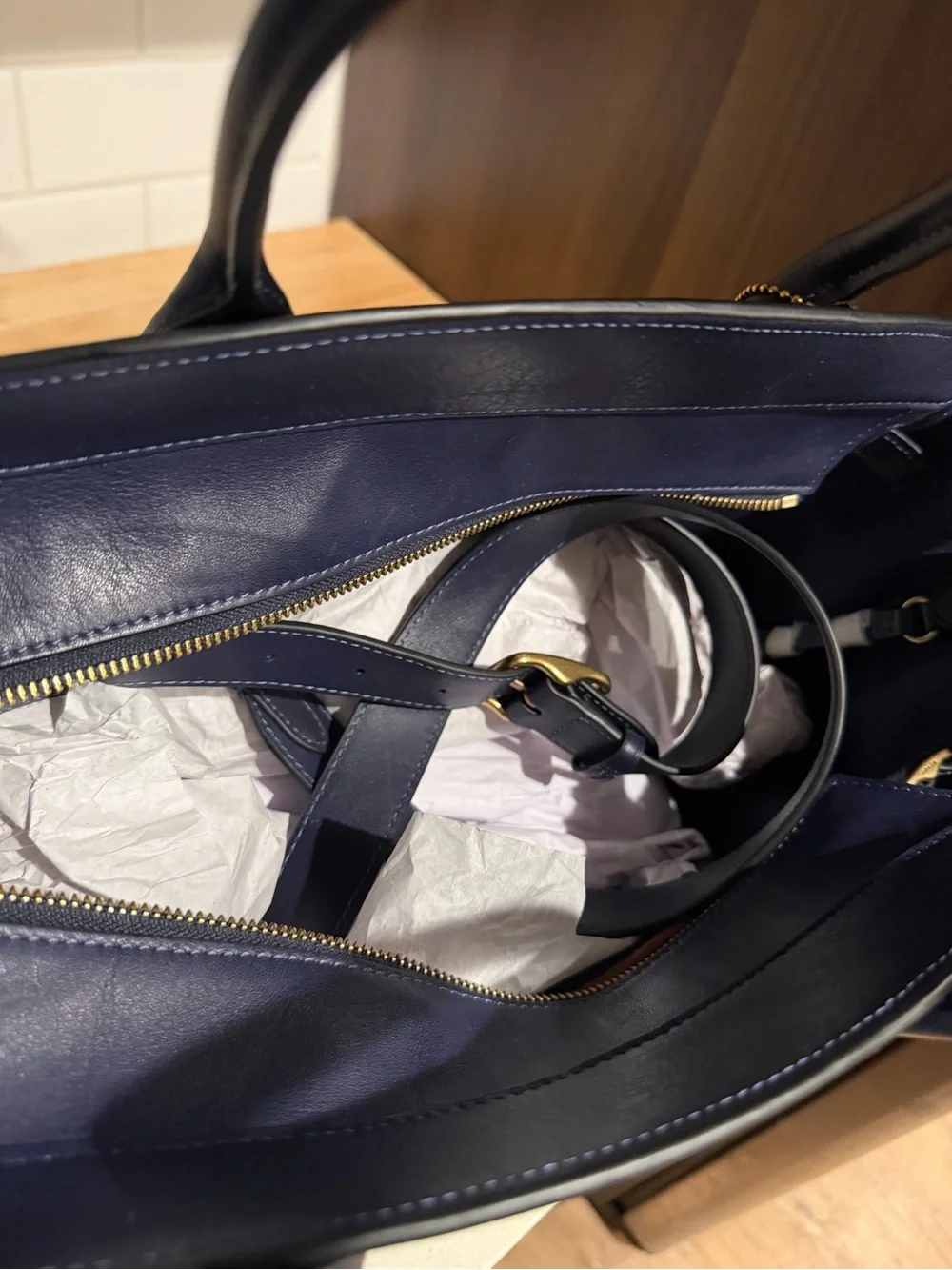 Coach Soft Empire 40 Carryall - Dark Navy